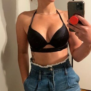 Black bathing suit top